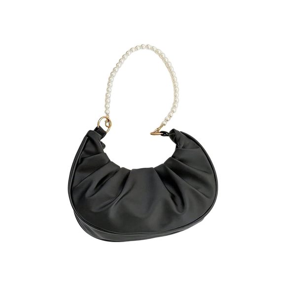 Elegant Clutch Purse Pearl Strap Shoulder Handbag Small Leather ^-^ - Picture 1 of 6